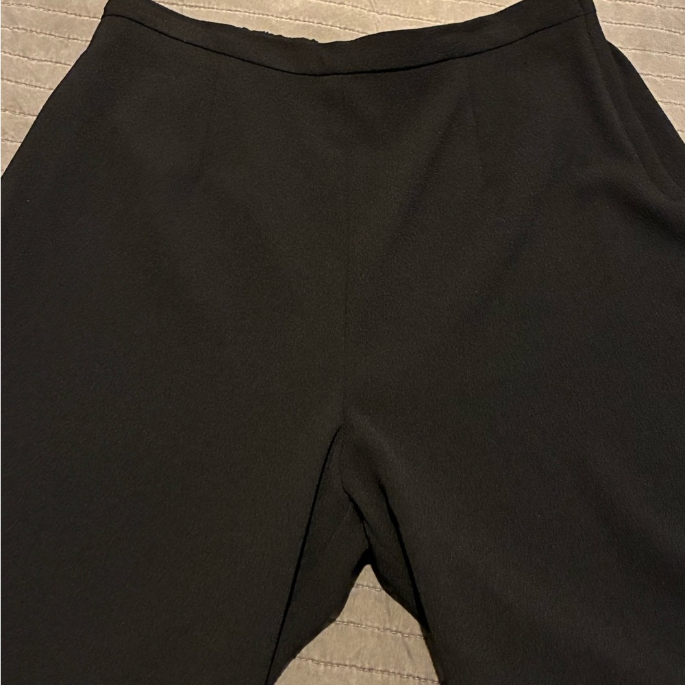 Black Wide-Leg Stretch Pants - Picture 2 of 5